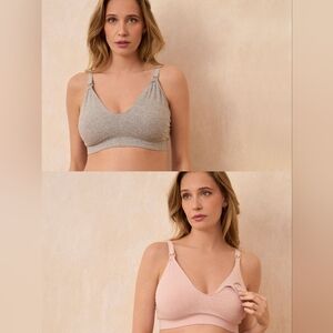 Seraphine Gray and Pink Nursing Bras